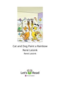 Image of Cat and Dog Paint a Rainbow